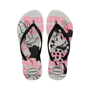 Sandália Havaianas Slim Disney Branco/Preto 35/36