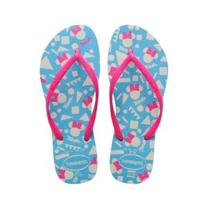 Sandália Havaianas Slim Disney Azul/Rosa 39/40