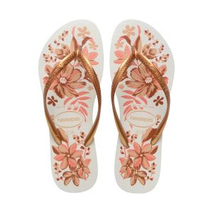 Sandália Havaianas Slim Organic Branco/Dourado 37/38