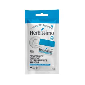 Desodorante Creme Herbíssimo Antiperspirante Sensitive Refil 45g