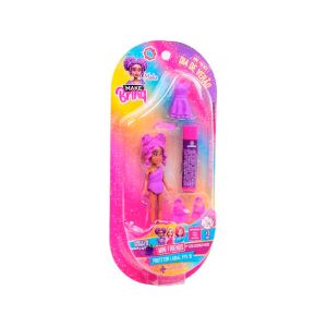 Kit Polibrinq Boneca Malu E Acessórios + Protetor Labial Vegano Fps15 Makebrinq Mini Friends Dia De Verão