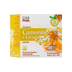 Chá Misto Chá Mais Camomila E Laranja Sabor Mel 10 Sachês Envelopados 10g
