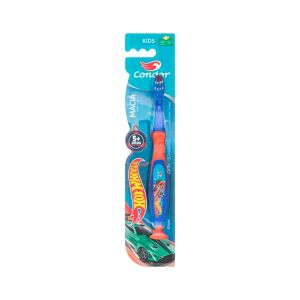 Escova Dental Condor Kids+ Macia Hot Wheels Ventosa