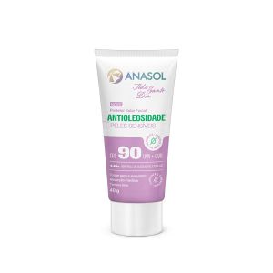 Protetor Solar Facial Anasol Antioleosidade + Peles Sensíveis Fps90 40g