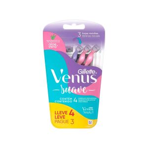Aparelhos Para Depilar Gillette Venus Suave Aloe Vera 4 Unidades