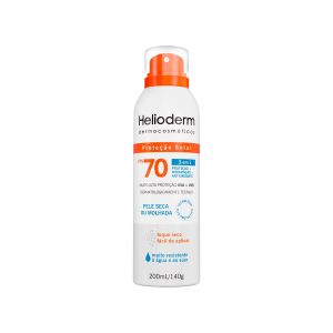 Protetor Solar Helioderm Aerosol Fps70 Pele Seca Ou Molhada 200ml