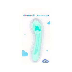 Colher De Treinamento Pimpolho Curva Silicone Verde +10 Meses Ref.: 98361