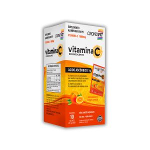 Suplemento Alimentar Vitamina C Efervescente Laranja 10 Sachês Cronovit