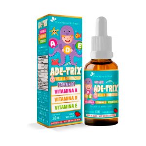 Ade-Trix (Vitaminas A D E) Baby E Kids Morango 30ml Flora Nativa Do Brasil