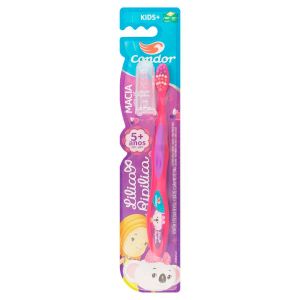 Escova De Dente Infantil Condor Kids+ Macia Lilica