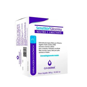 Sabonete Em Barra Gh Derma Sensiskin Glicerina Neutro E Umectante 3 Unidades 100g Cada