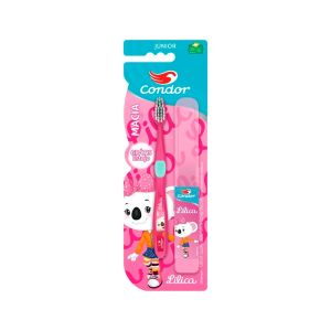 Escova Dental Condor Júnior Lilica Ripilica Macia + Estojo Protetor