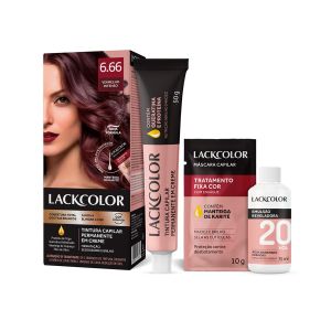 Tintura Capilar Permanente Em Creme 6.66 Vermelho Intenso Lack Color
