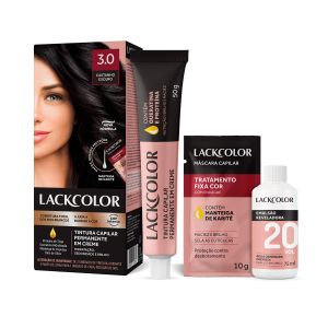 Tintura Capilar Permanente Em Creme 3.0 Castanho Escuro Lack Color