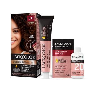 Tintura Capilar Permanente Em Creme 5.0 Castanho Claro Lack Color