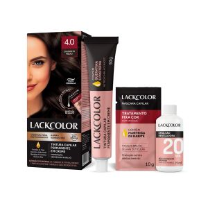 Tintura Capilar Permanente Em Creme 4.0 Castanho Médio Lack Color