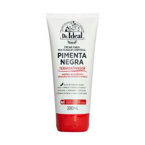 Creme Para Massagem Corporal Ideal Pimenta Negra Termoativador 200ml