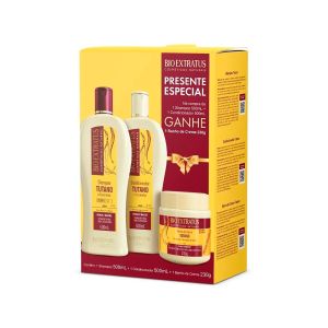 Kit Tratamento Bio Extratus Tutano E Ceramidas Shampoo 500ml + Condicionador 500ml + Banho De Creme 230g