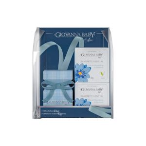Kit Giovanna Baby Blue Deo Colônia 20ml + 2 Unidades Sabonete Em Barra 90g Cada