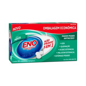 Pastilhas Mastigáveis Eno 750mg Menta 16 Comprimidos Mastigáveis
