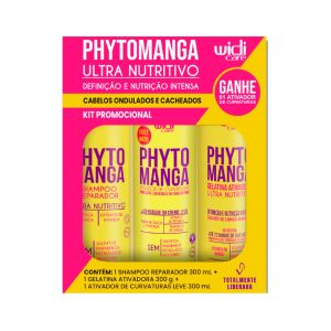 Kit Widi Care Phytomanga Ultra Nutritivo Shampoo 300ml + Gelatina Ativadora 300g + Ativador De Curvaturas Leve 300ml