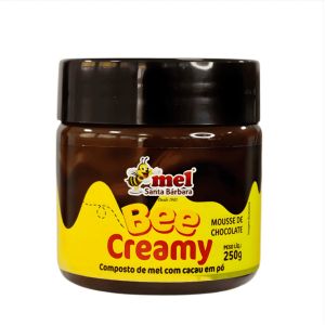 Bee Creamy Mel Santa Bárbara Cremoso Sabor Mousse De Chocolate Pote 250g