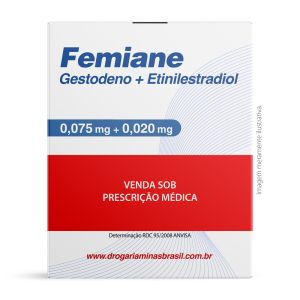 Femiane Gestodeno 0,075mg + Etinilestradiol 0,02mg 21 Drágeas