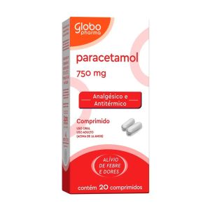 Paracetamol 750mg 20 Comprimidos Globo