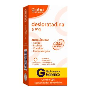Desloratadina 5mg 30 Comprimidos Revestidos Globo