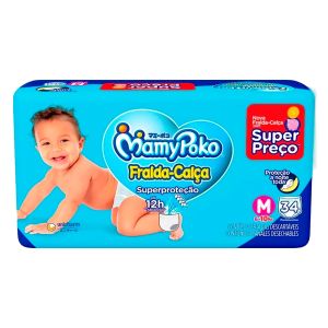 Fralda-Calça MamyPoko Superproteção M 34 Unidades