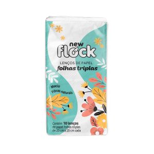 Lenços De Papel New Flock Folhas Triplas Macio 10 Lenços