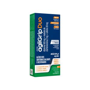 AgiiGrip Duo 500mg + 2mg + 30mg 12 Comprimidos Revestidos Pharlab