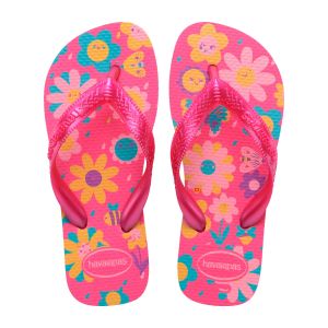Sandália Havaianas Infantil Flores Rosa Flux / Rosa Glow 31/32