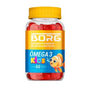 Suplemento Alimentar Borg Ômega 3 Kids Cereja 60 Cápsulas