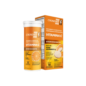 Cronovit Vitamina C 1g Efervescente Laranja 10 Comprimidos Efervescentes Airela