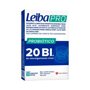 Suplemento Alimentar União Química Leiba Pro Probiótico 20Bi 10 Cápsulas Duras