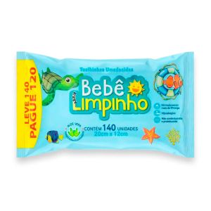 Toalhinhas Umedecidas Cimed Bebê Limpinho 140 Unidades