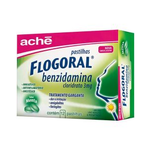 Flogoral Pastilhas Sabor Menta C/12 Unidades