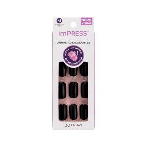 Unhas Autocolantes Impress Kiss Médio Cor All Fired Up 30 Unidades