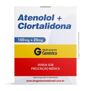 Atenolol 100mg + Clortalidona 25mg 30 Comprimidos