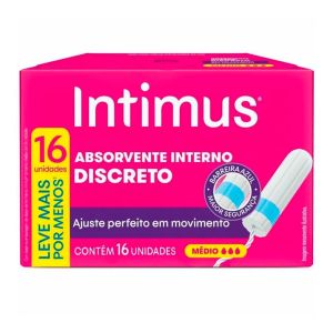 Absorvente Intimus Interno Médio Com 16 Unidades