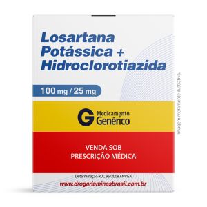 Losartana Potássica 100Mg + Hidroclorotiazida 25Mg C/ 30 Comprimidos