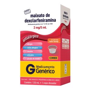 Maleato de Dexclorfeniramina 2mg/5ml Xarope 120ml