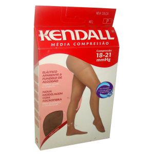 Meia Elástica Kendall At Feminina Tamanho Pequeno Cor Mel Compressão 18-21 Mmhg Ref:411631