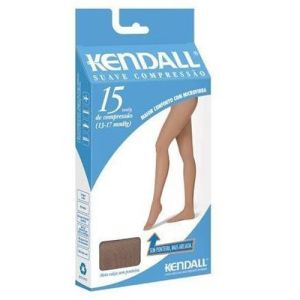 Meia Calça Medicinal Kendall Suave Compressão Mel Pequeno Sem Ponteira