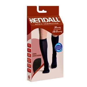 Meia Elástica Kendall Ad Masculina Tamanho Médio Cor Marrom Compressão 18-21 Mmhg Ref:411802