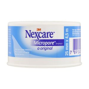 Fita Micropore Nexcare Branca 25 mm x 4,5 m