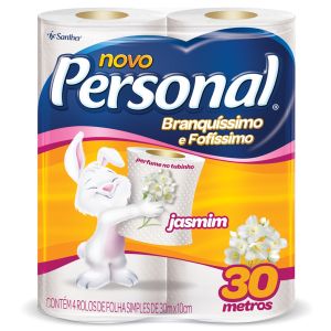 Papel Higiênico Personal Jasmin 30 Metros Com 04 Rolos
