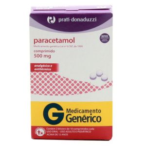 Paracetamol 500Mg Genérico Pratti Donaduzzi Com 10 Comprimidos