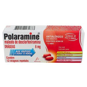 Polaramine 6Mg C/ 12 Drágeas